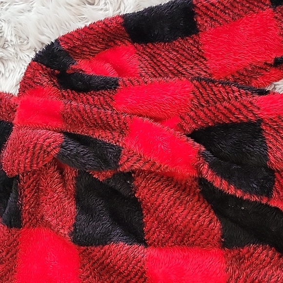 SHERPA Fleece Sweater Coat Shacket Buffalo Plaid Teddy Cardigan Jacket NEW! S-XL - Picture 4 of 5
